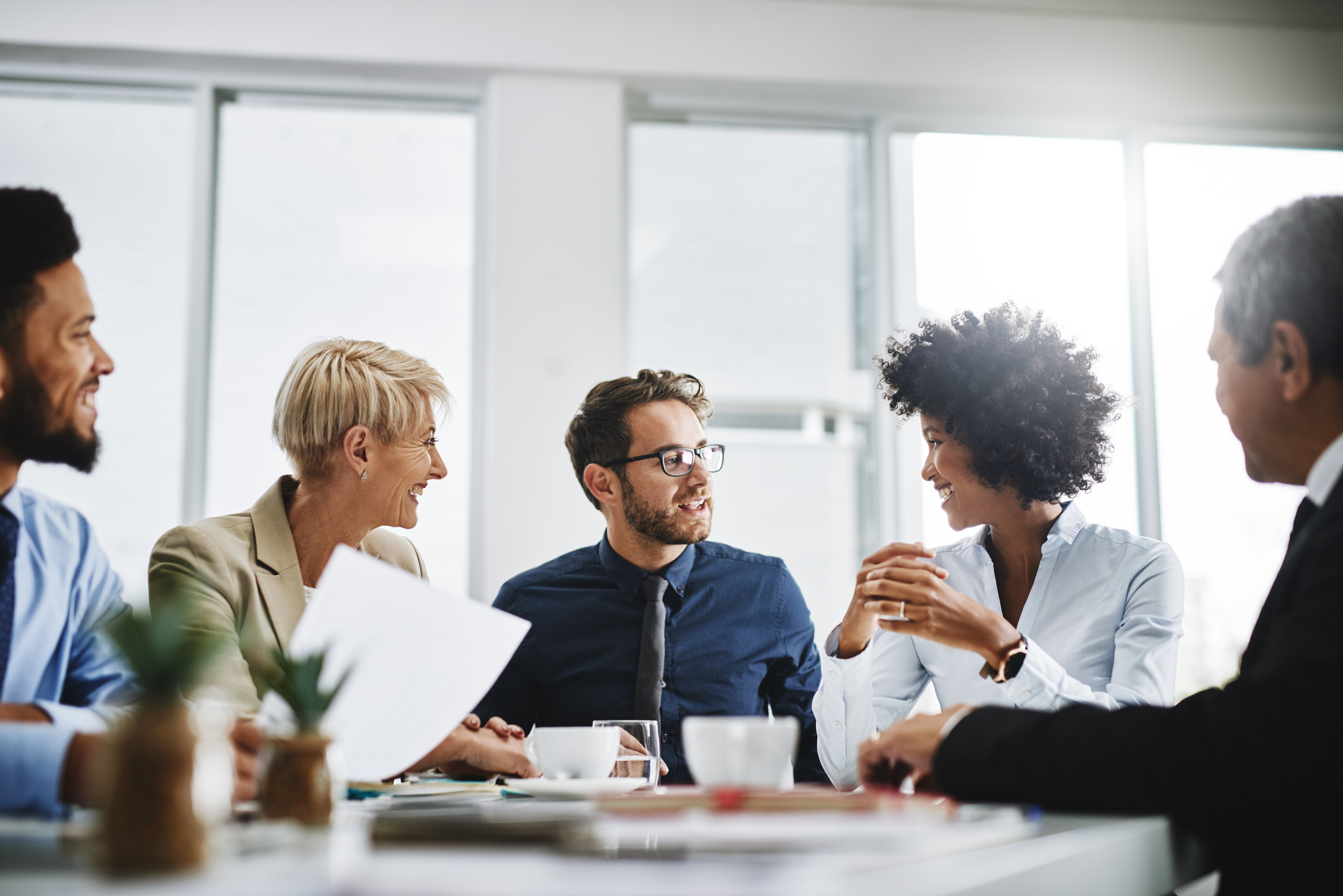 Group of people at meeting