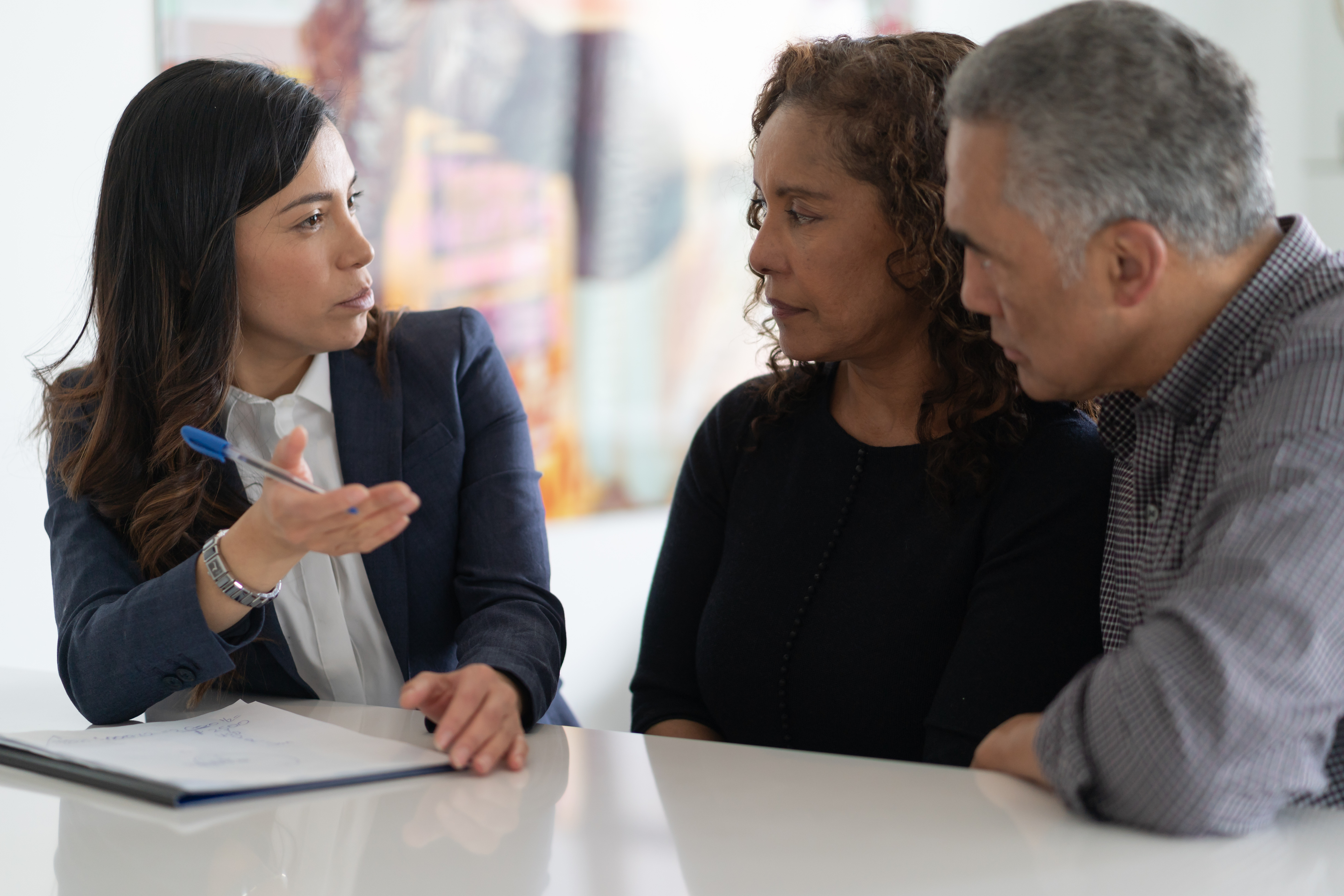 woman and client