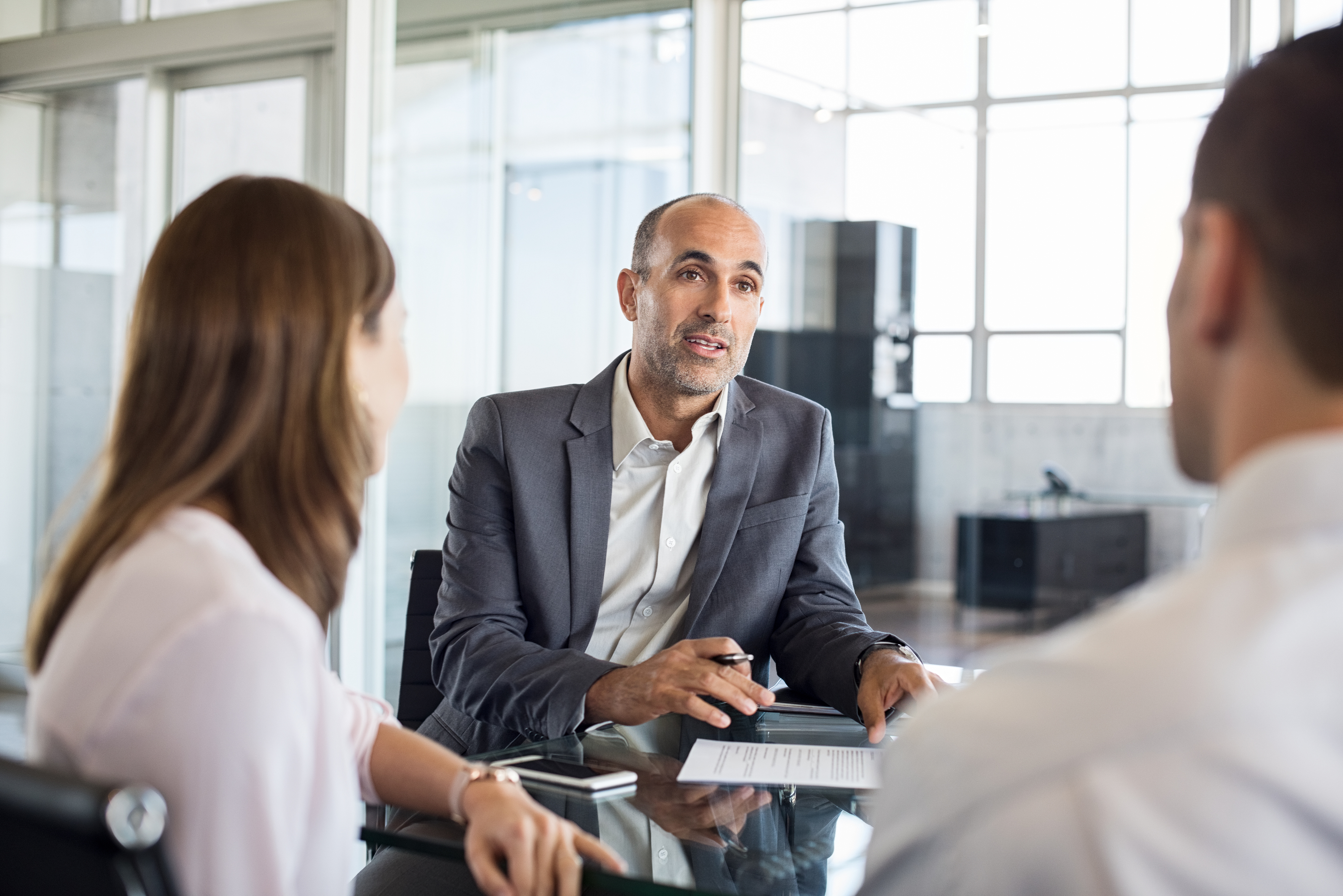 Group meeting in an office