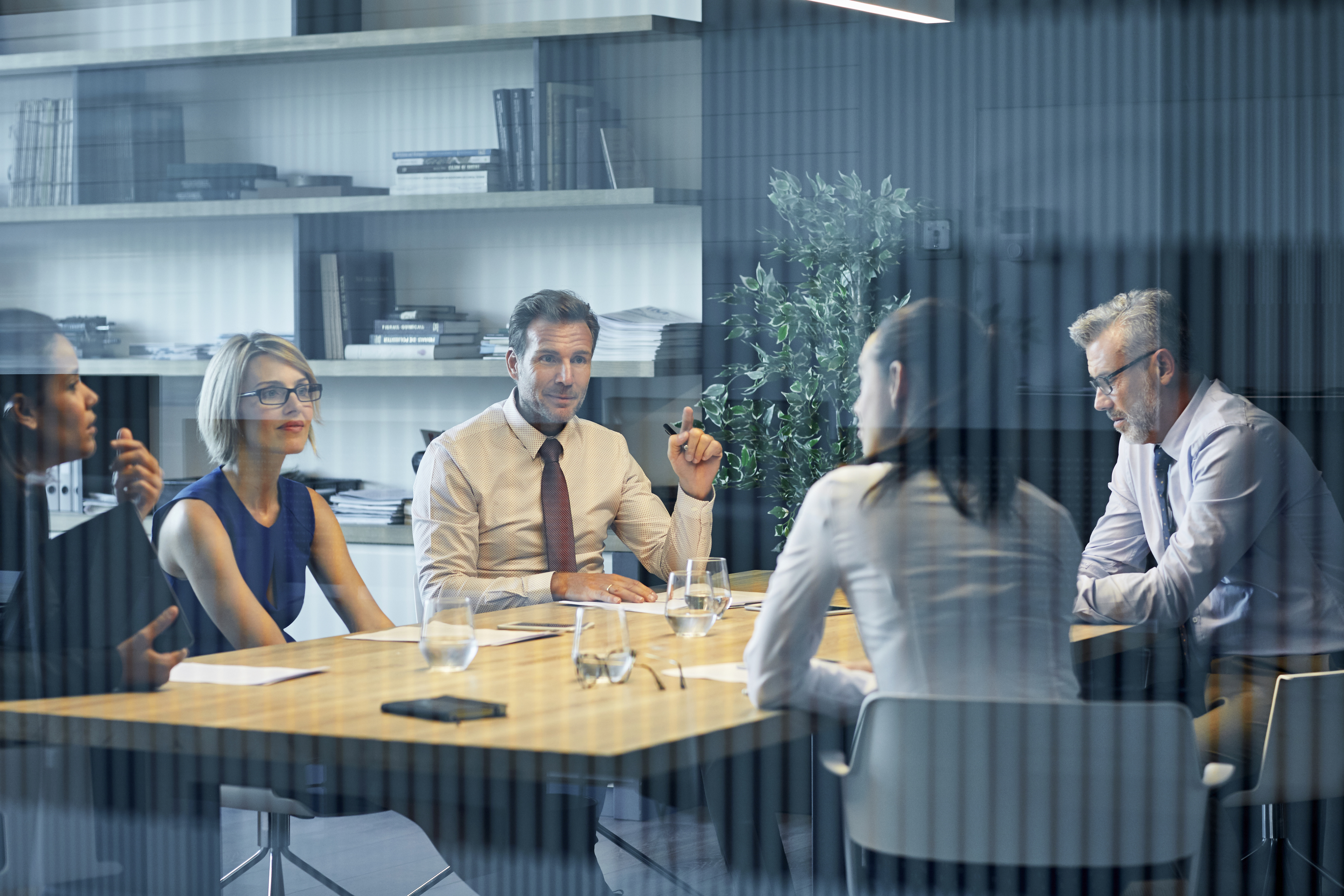 Group of people in meeting in office