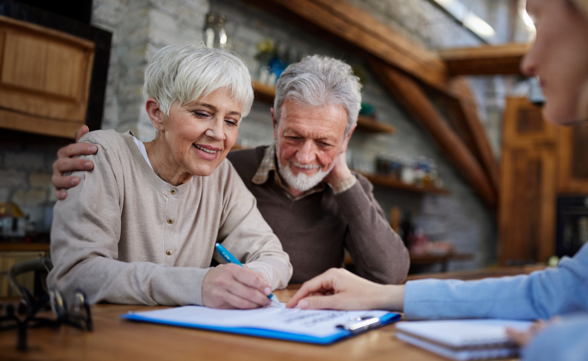 Customers browsing benefits options